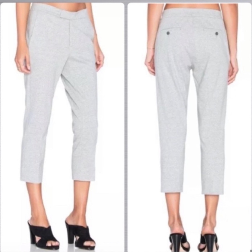 James Perse grey cropped trousers
